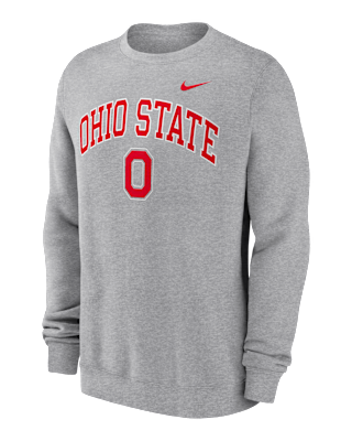 オハイオ州立大学×ナイキ　フリーススウェット　us:M jp:L Ohio State Arch Men's Nike College Pullover Crew. Nike.com